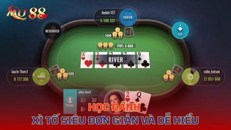 Hướng dẫn cách chơi Bài xì tố SIN88 cho người mới